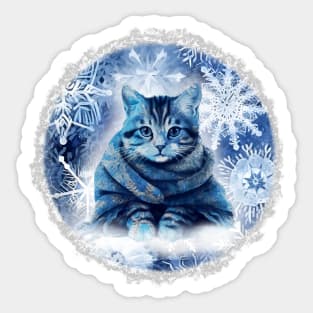 Winter Kitten Sticker